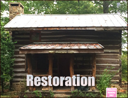 Historic Log Cabin Restoration  Stem, North Carolina